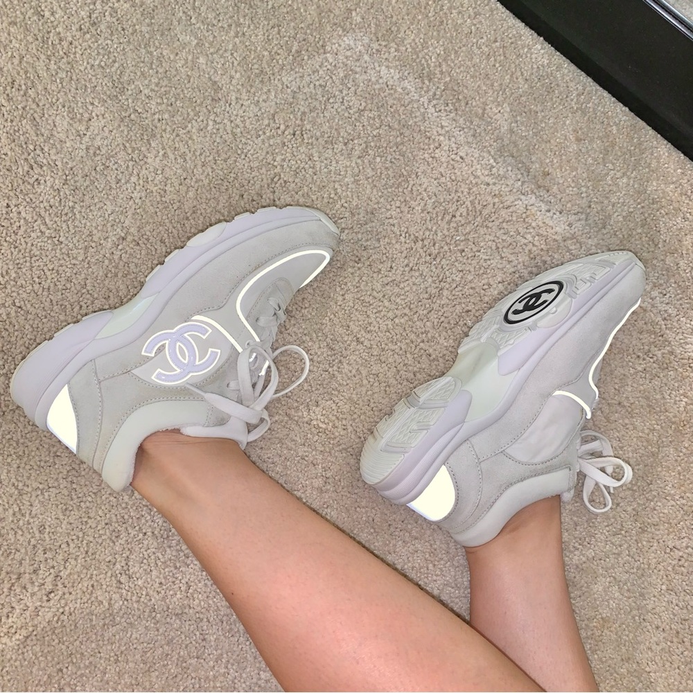 ✨ CHANEL REFLECTIVE WHITE SNEAKERS ✨
